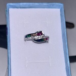 Rainbow 🌈 sapphire Ring SIZE 6
